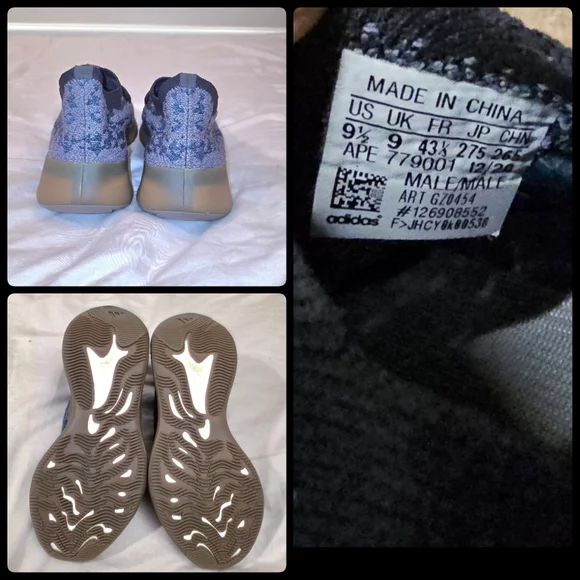 Yeezy Boost 380 'Covellite' + Reebok Club C 85 RAD 'Skull Grey sz 9.5 lot - Picture 3 of 4